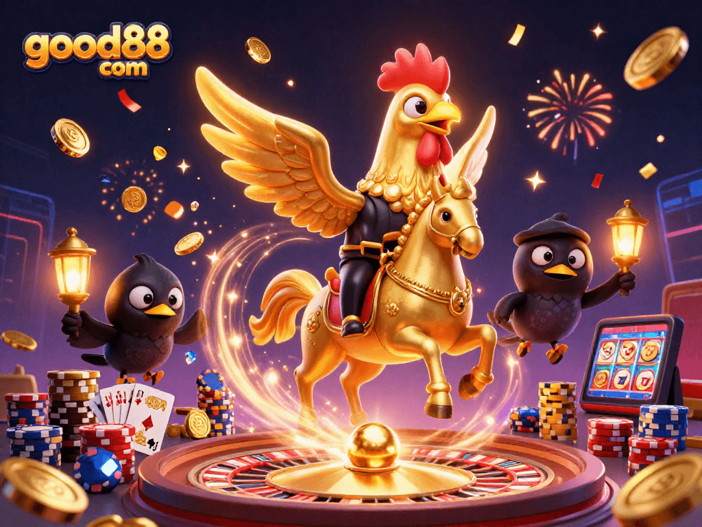 Experience thrilling gaming at good88 com with vibrant colors and dynamic casino elements!