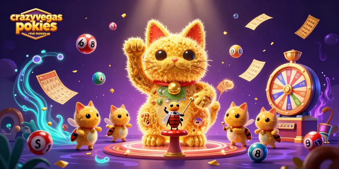 Engage with crazyvegas pokies real money australia featuring dynamic golden fireflies and vibrant casino elements.