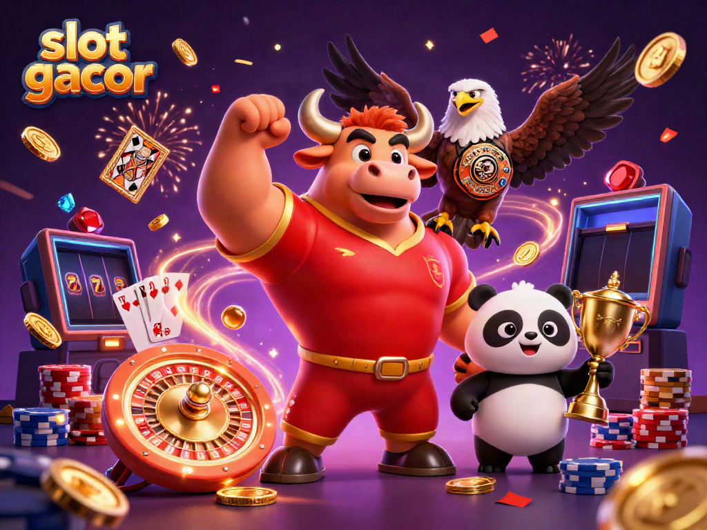 Experience the excitement of slot gacor with vibrant characters and dynamic casino elements!