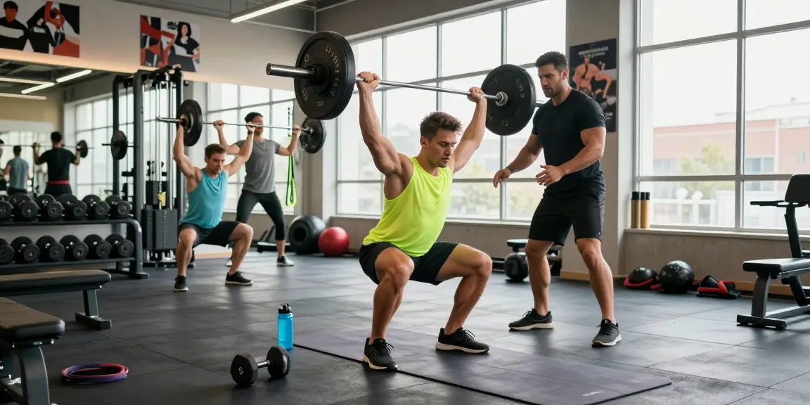 In de Unique Pharma Steroïden Winkel is een sfeervolle sportschool te zien met een persoon die aan het trainen is.