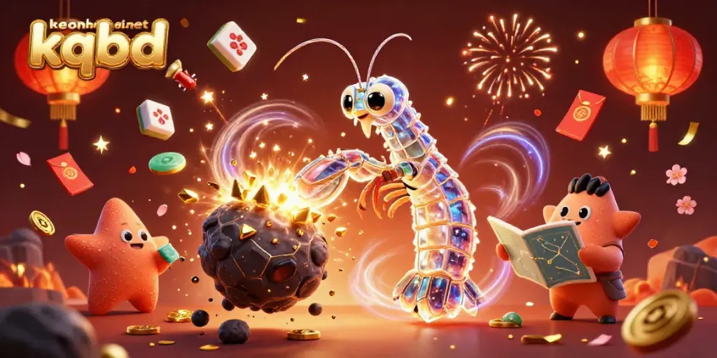 Experience the excitement of keonhacai.net kqbd depicted with interactive gambling elements and vibrant characters in a dynamic scene.